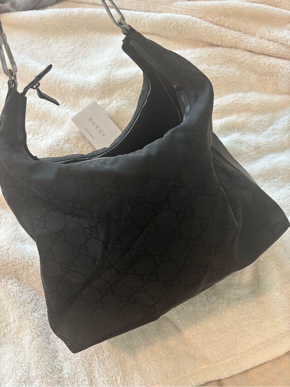 Gucci Black GG Monogram Shoulder Bag
